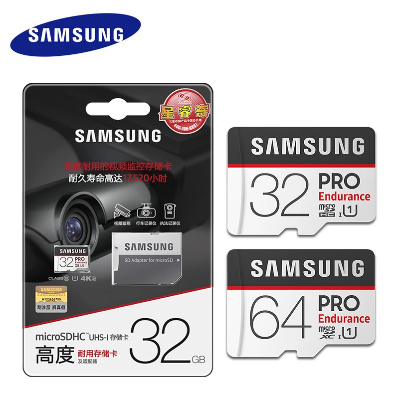 

Genuine Original samsung microsd 32gb 64gb 128gb memory card PRO SDHC/SDXC TF CARDS with adapter up to 100MB/S endurance map