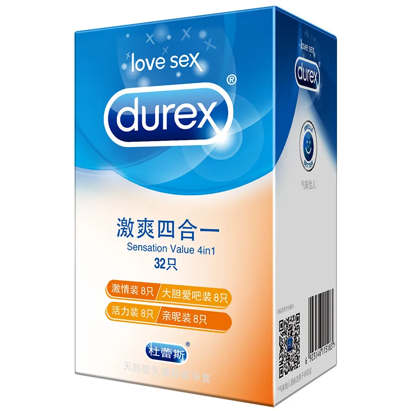 Durex презервативы 32/64/96 шт ультратонкий сексуальный смазанный петух презерватив