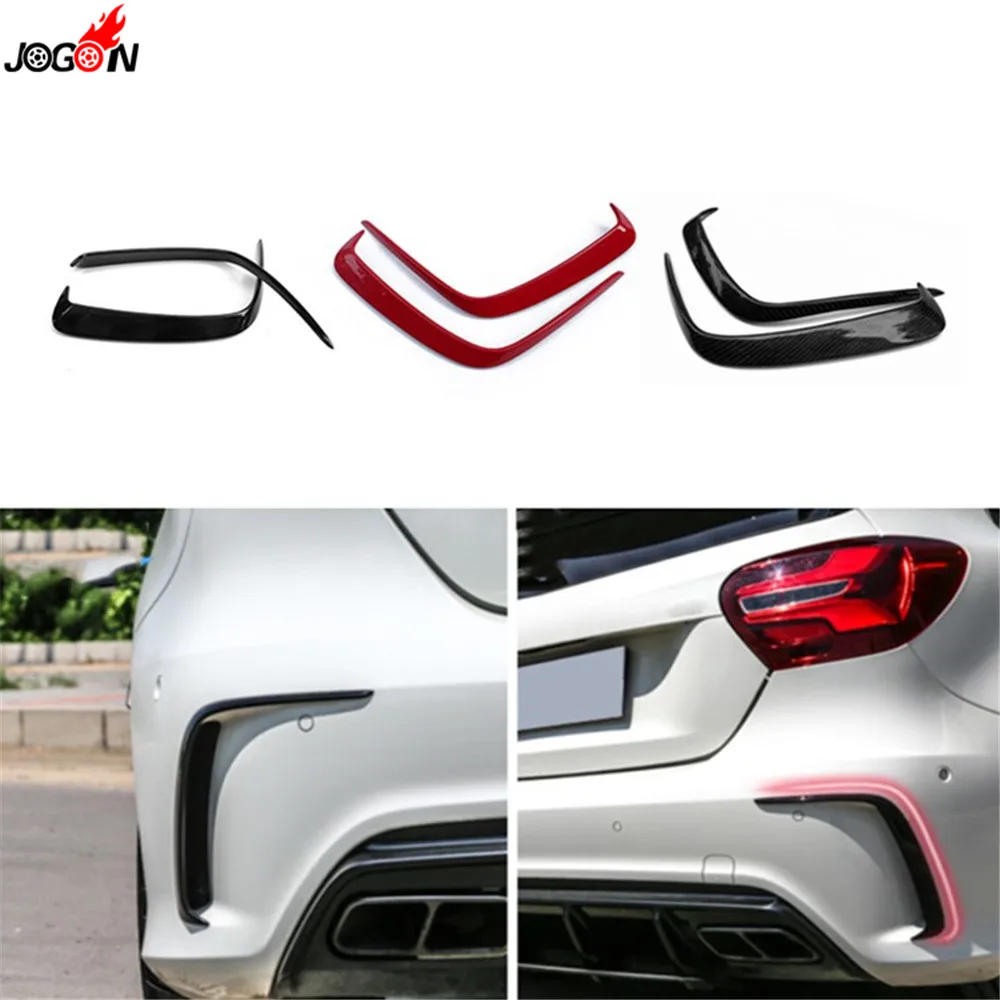 

Carbon Fiber Rear Bumper Air Vent Trim Air Dam Trimming Fender Cover Canards For Mercedes Benz A Class W176 A200 A250 Sport A45