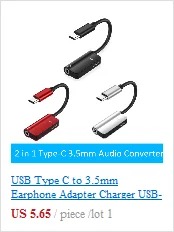 Type C 3,5 разъем для наушников USB C до 3,5 мм AUX Наушники Адаптер для huawei mate 20 P20 pro Xiaomi Mi 6 8 9 SE аудио кабель
