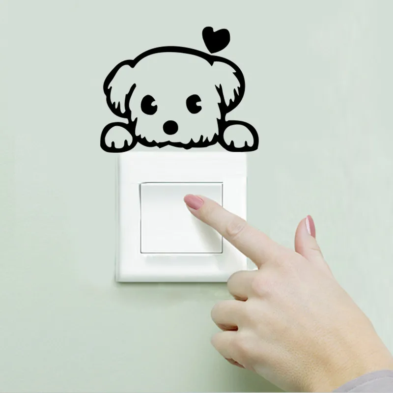 

DIY Funny Cute Black Cat Switch Decal Wallpaper wall Stickers Home Decoration Bedroom Kids Room Light Parlor Decor Sticker ZY327