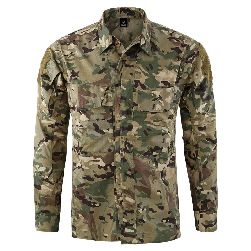 

Tactical Men Outdoor Camouflage Fishing Shirt Climbing Cycling Wear Military Training Hiking Clothes Male Hunting Quick-dry Top