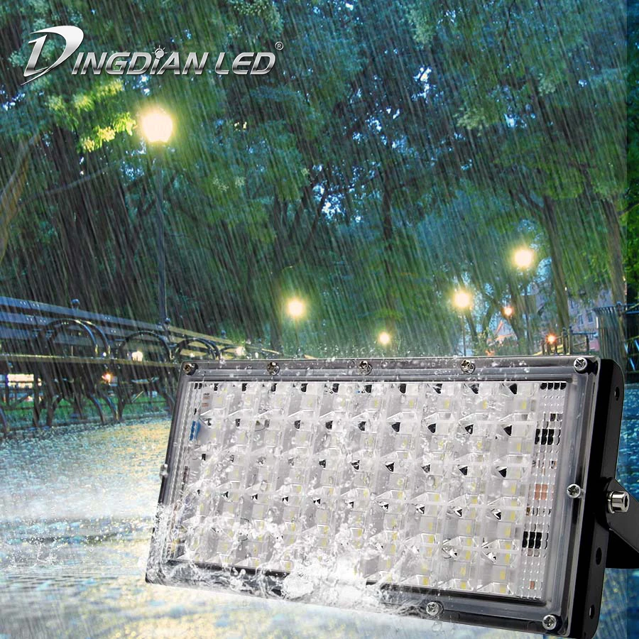 DINGDIAN светодиодный 50 Вт прожекторы AC165-260V наружные огни ультра яркий прожектор светодиодный проектор строительство уличная садовая лампа
