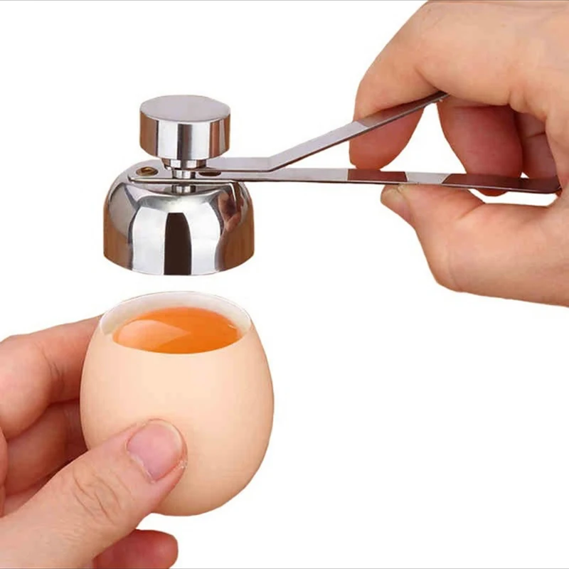 L Размер металлические ножницы для открывания яиц для удаления верхушки яйца резак нож для ракушек из нержавеющей стали вареное, сырое яйцо открытый креативный набор кухонных инструментов