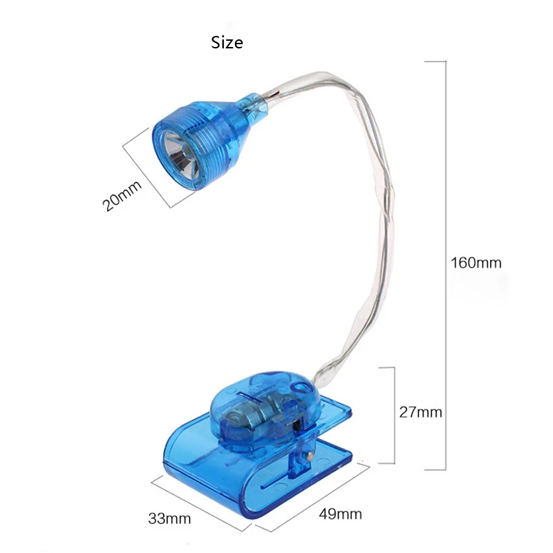 Мини светодиодный свет для чтения Регулируемый свет для чтения книга свет для чтения яркие светодиодные лампы для чтения лампа случайный цвет