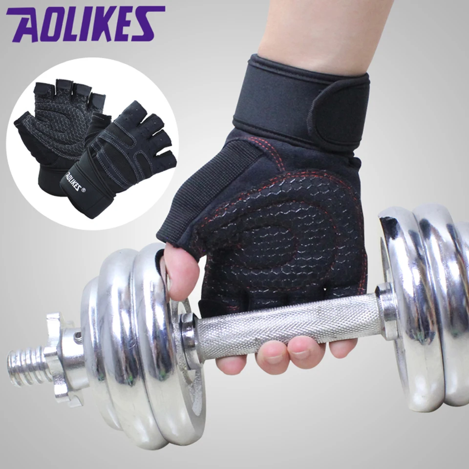 Aolikes قفازات التدريب ياقة الجسم تنمية المهارات multifunction الرجال النساء امتصاص العرق قفازات المقاومة الاثقال