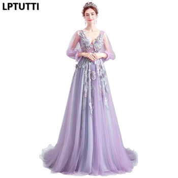 

LPTUTTI Crystal Embroidery New For Women Elegant Date Ceremony Party Prom Gown Formal Gala Events Luxury Long Evening Dresses