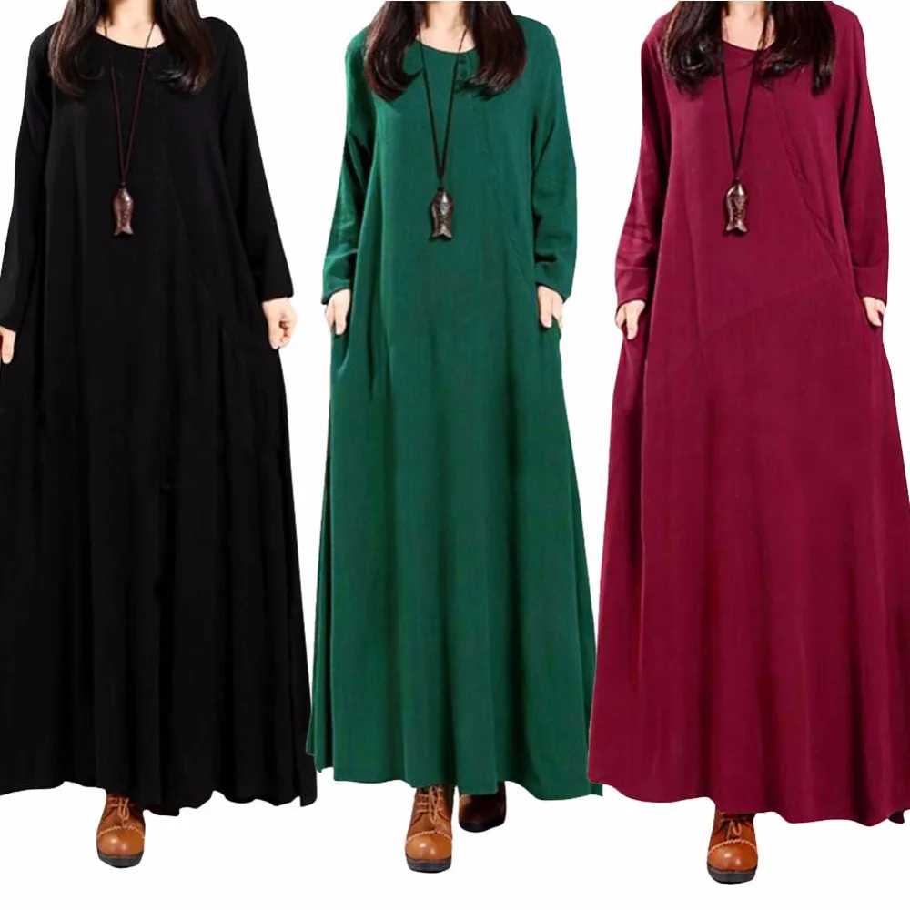 New women's dresses elastic clothing women's clothing   dress Cotton linen dresses autumn dresses 1077