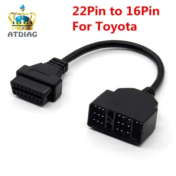 

10pcs OBD OBD2 Diagnostic Connector 22 Pin to 16 Pin 22PIN Cable Adapter Transfer 22Pin to OBD2 16Pin