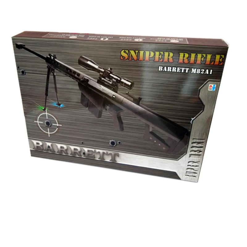 1:1 масштаб 145 см Барретт M82A1 снайперская винтовка 3D бумажные Пазлы индентирующий пистолет Модель сборка Подарочные игрушки Косплей коллекция - Цвет: Box Cut Free