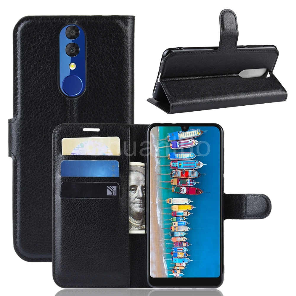 Чехол книжка из искусственной кожи для Alcatel 3 2019 флип кошелек сумки телефона чехол