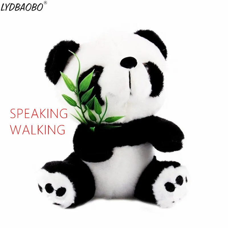 LYDBAOBO 1 шт., 18 см, говорящая панда, плюшевая игрушка для домашних животных, популярная, милая, ходячая, говорящая, записывающая звук, животные, панда, развивающая игрушка, детский подарок