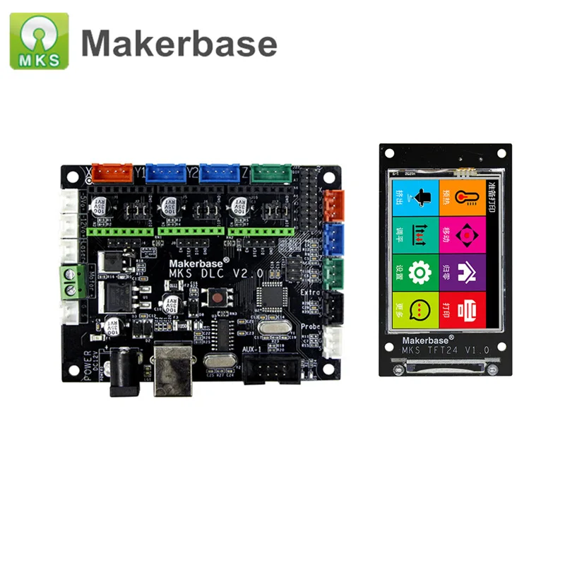 

3D Printer Parts Offline MKS DLC V2.0 GRBL CNC Shield Controller Board + MKS TFT24 Touch Screen Engraving Laser for DIY