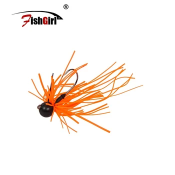 

Trulinoya JIG Baits Rubber Plastic Wire 3.5g Multi Fishing Jig Lead Head Baits Fishing Lures Single Hook