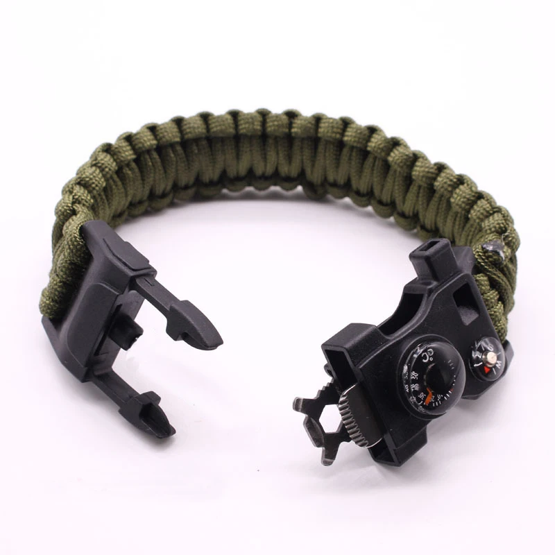Jeebel 12 في 1 Paracord 550 4 مللي متر حبل بقاء سوار صافرة مجموعات في الهواء الطلق التخييم الانقاذ EDC أساور Tactica الحبل bushcraft