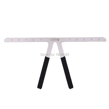 

50pcs Permanent Makeup Tattoo Eyebrow Ruler Metal Eyebrow Balance Ruler Measure Tool Shaping Stencil Tools