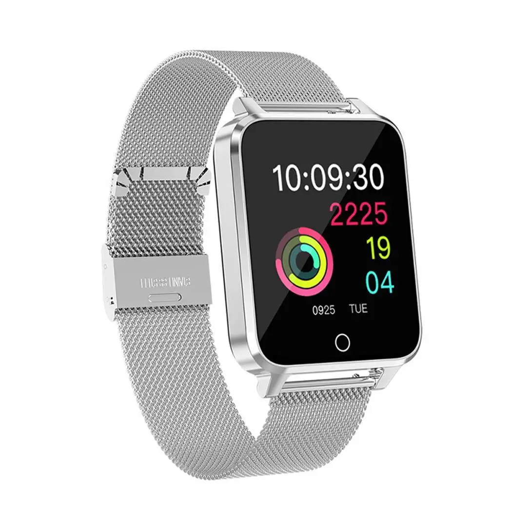 

Metal Strap Smart Bluetooth Watch Waterproof 4.0 250mAh Li-ion battery Heart Rate Pedometer 1.54inch Bracelet