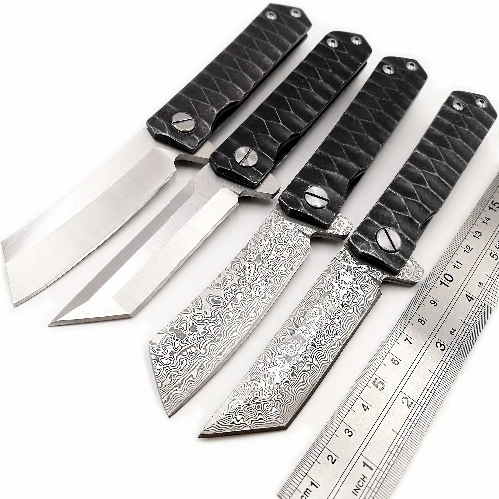 Складной нож Kwaiken Tanto дамасский D2 карманные ножи для выживания Флиппер