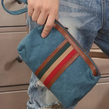 

Fashion Clutch Male Wallet Men Baellerry Wallets Wristlet Men Clutch Bags Coin Purse Men's Wallet canvas Male Purse portemonnee