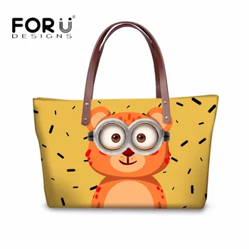 

FORUDESIGNS Cartoon Women Vintage Handbags Cute Pet Dog Cat Printed Large Capacity Women Shoulder Messenger Crossbody Bags Mujer