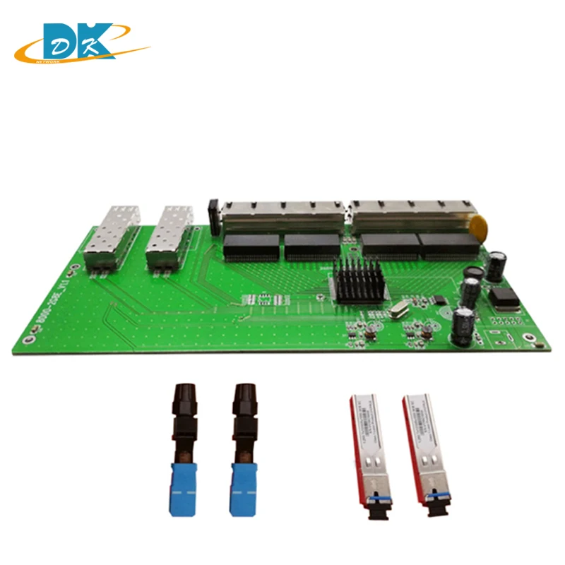 

2 Ports SFP + 8 Ports POE RJ45 Reverse switch board, unmanageable along with SFP SC port 5km, 8 Rj45 Interruptor PD Operacional