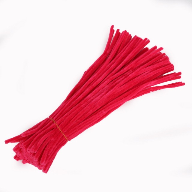 Chenille Stems Pipe Cleaners Children Kids Plush Educational Toy Crafts Colorful Pipe Cleaner Toys Handmade DIY Craft 100pcs