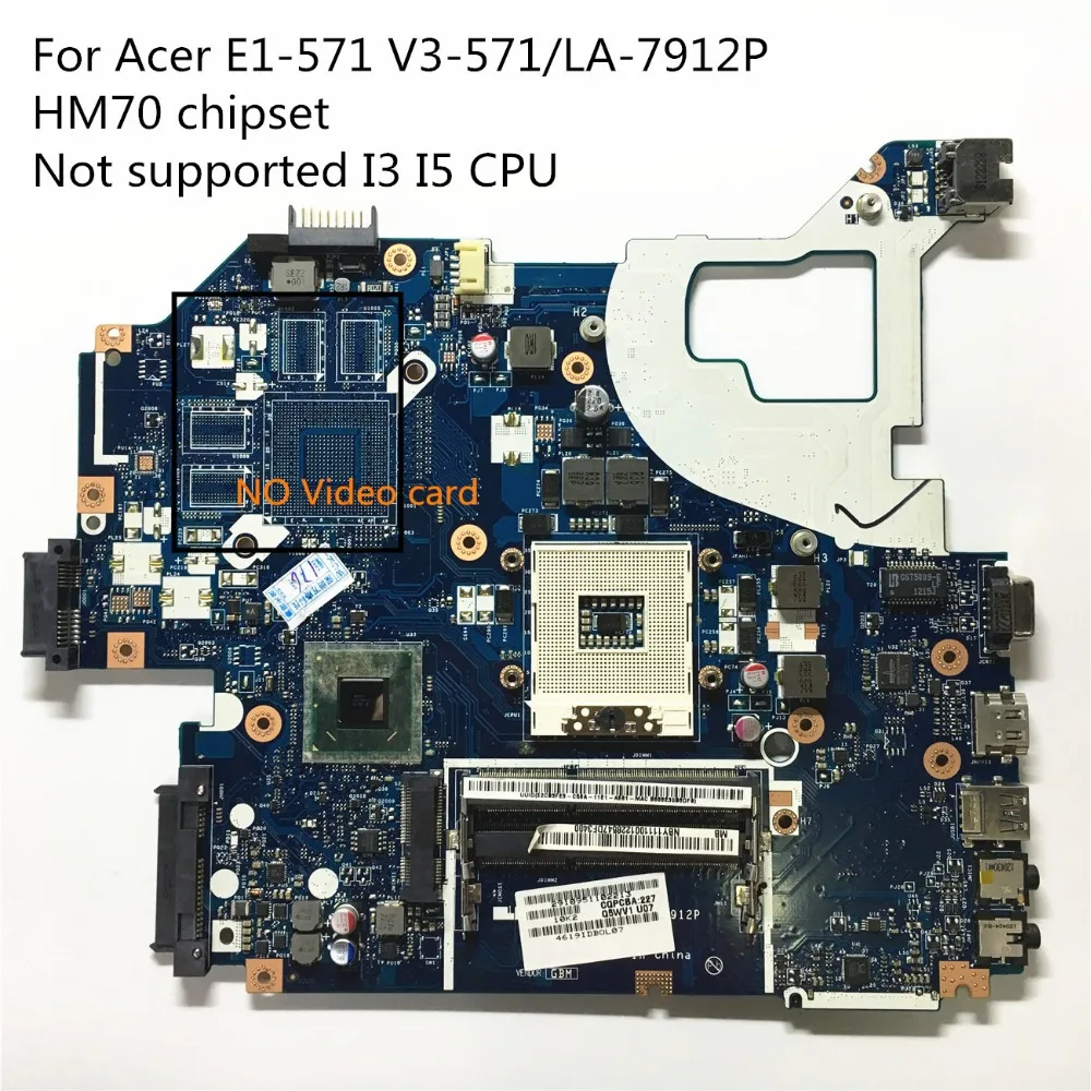 E1 571 V3 571 V3 571G Laptop motherboard For Acer LA 7912P Mainboard