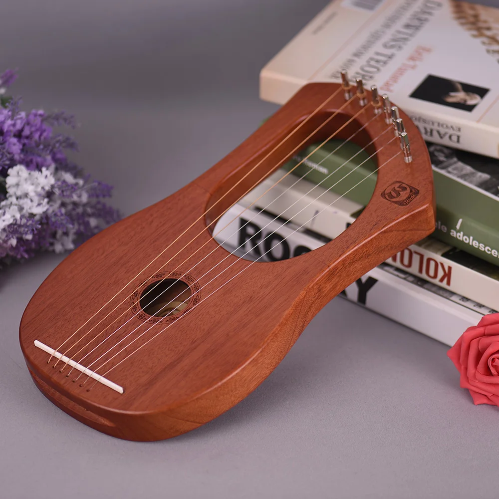 WH04/WH05/WH06 7-String деревянный Лира Арфы металлическими струнами из березы твердый лесенка из дерева и веревки инструмент с сумкой для переноски