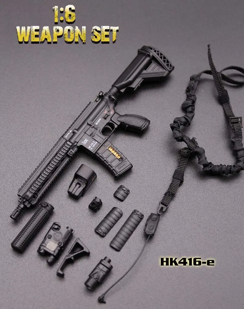 1/6 Scale Mini Times Toys HK416 Series M4 Rifle Weapon Model - Ideal for 12 Figure Collections and Accessories image 6