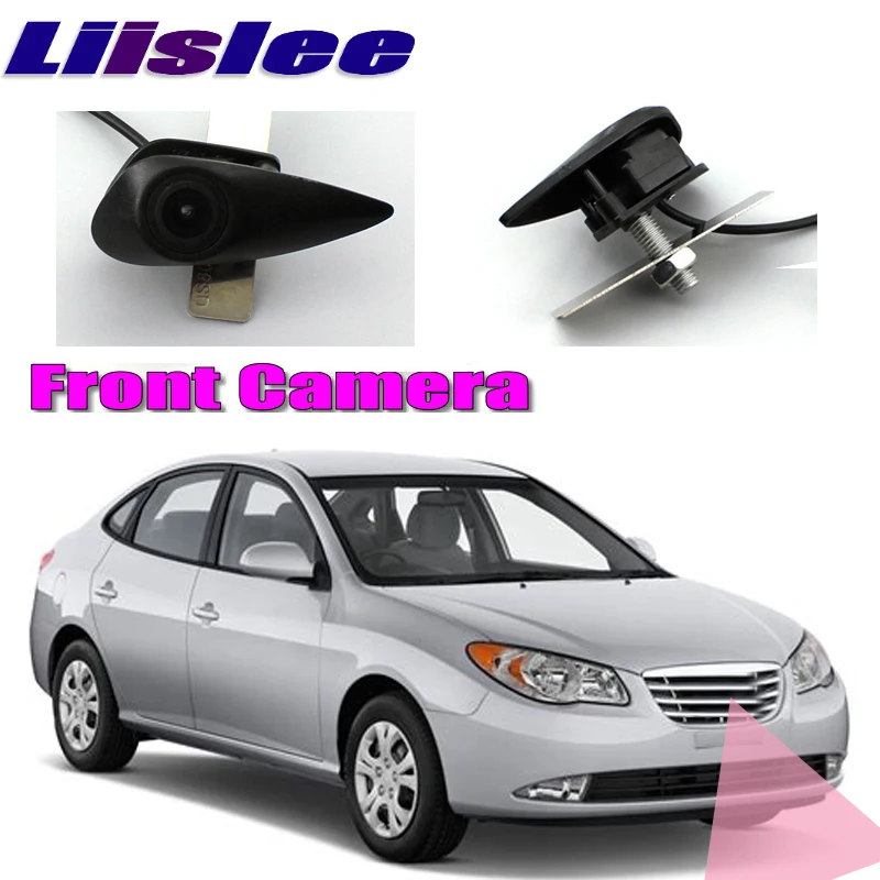 

LiisLee Car Front Camera Front Logo Camera For Hyundai Elantra MD / UD 2010-2015 11 12 DIY Manually Control Channel Front Camera