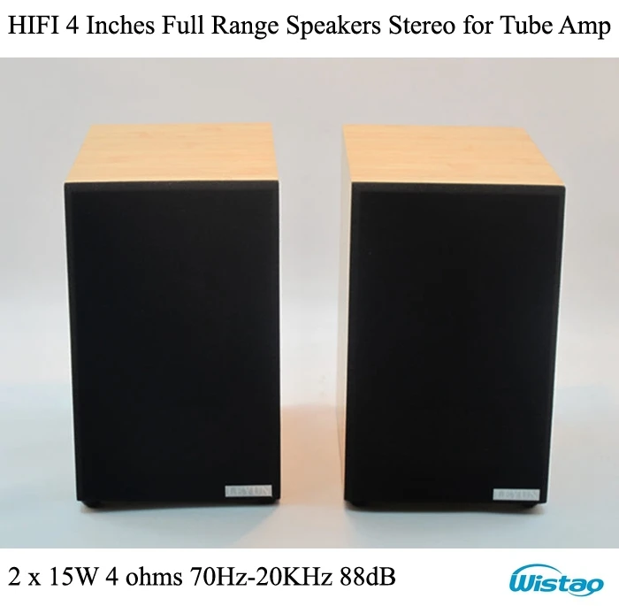 

IWISTAO HIFI 4 Inches Full Range Speakers Stereo 4 ohms 70Hz-20KHz 88dB 2 x 15W for Tube Amplifier High Cost-effective