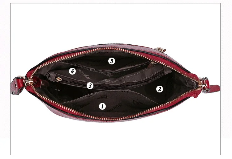 MJ Bag Ladies Genuine Leather Messenger Bag Female Real Leather Cowhide Shell Bags Womens Crossbody Shoulder Bags Solid Small (31)