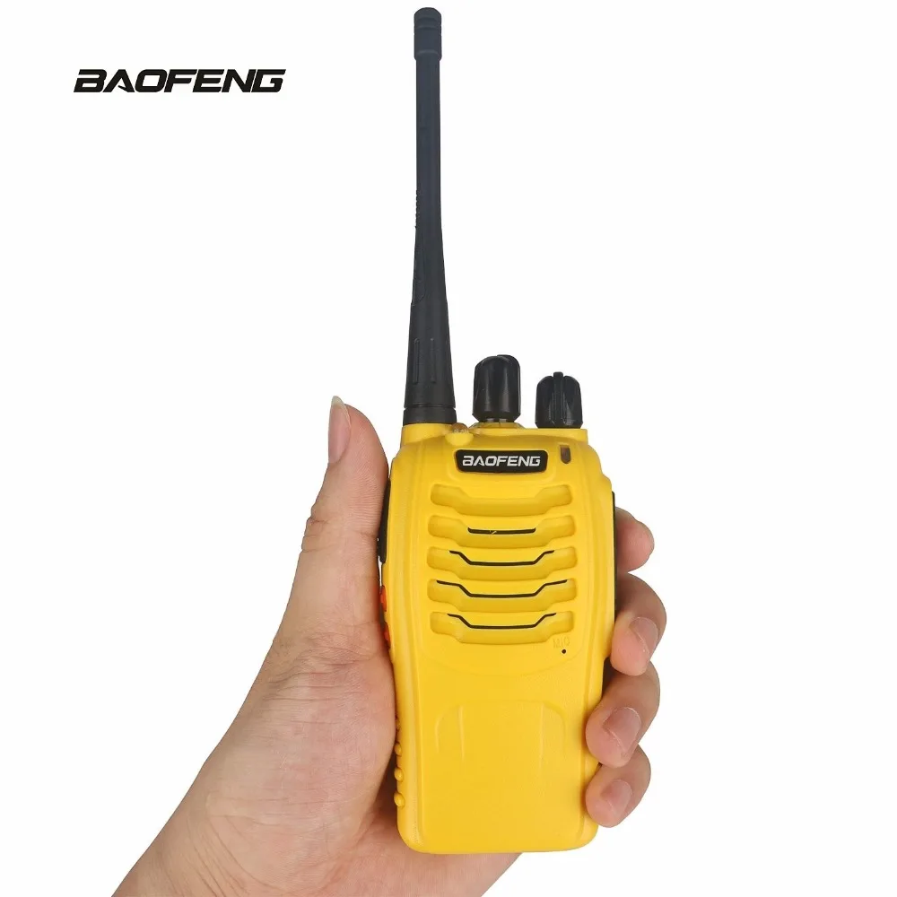 BAOFENG 888S УВЧ желтый двусторонний радиоприемник и PTT наушник с микрофоном