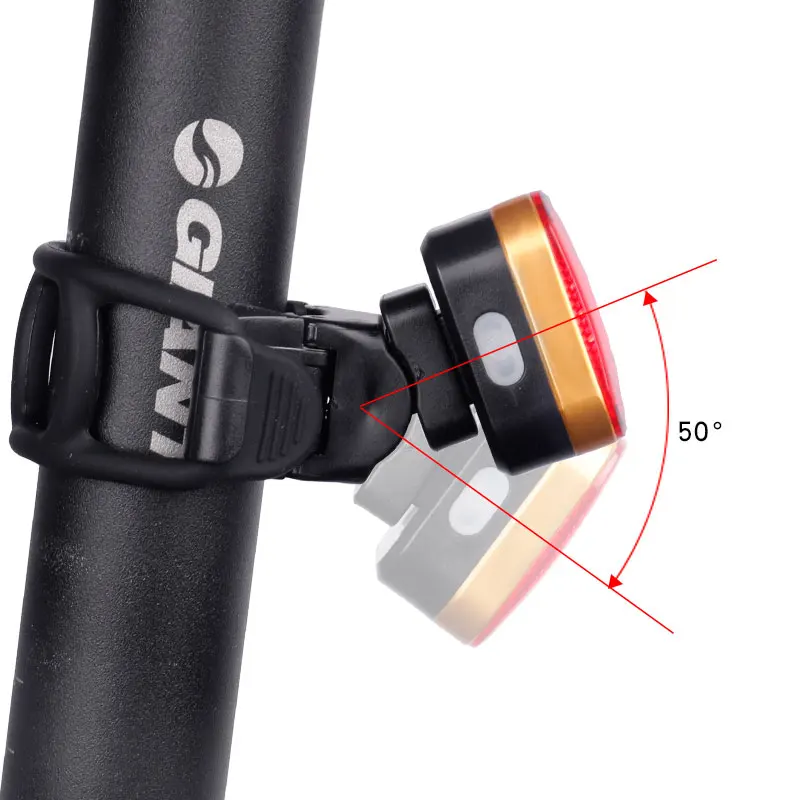 Bicycle Rear Lamp Aero Blade Round Seatpost Mount W/ Bag Clip Up to 50 Hours USB Charge LED COB Lantern Cycling Warning Light