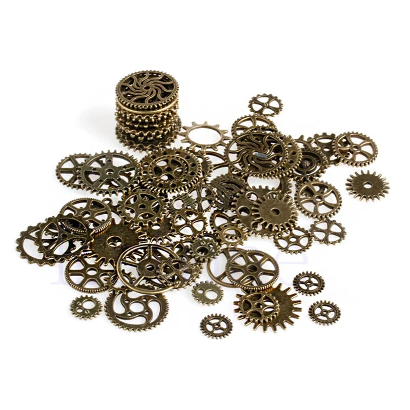 A Pack DIY 100g Mix Alloy Antique Steampunk Cogs Gears Clock Hand Charm Pendant A Pack DIY 100g Mix Alloy Antique Steampunk Cogs Gears Clock Hand Charm Pendant