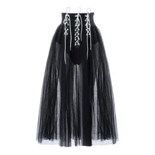 2019 Summer Sexy Women Skirts Mesh High Waist Skirt Celebrity Evening Party Club Solid Black Skirts