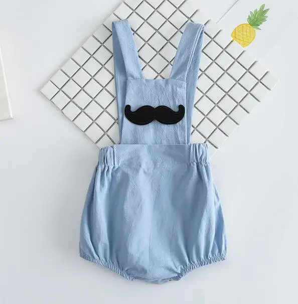 

Baby clothing cotton strap triangle jeans thin baby 2017 summer newborn children's clothing Beard clothing