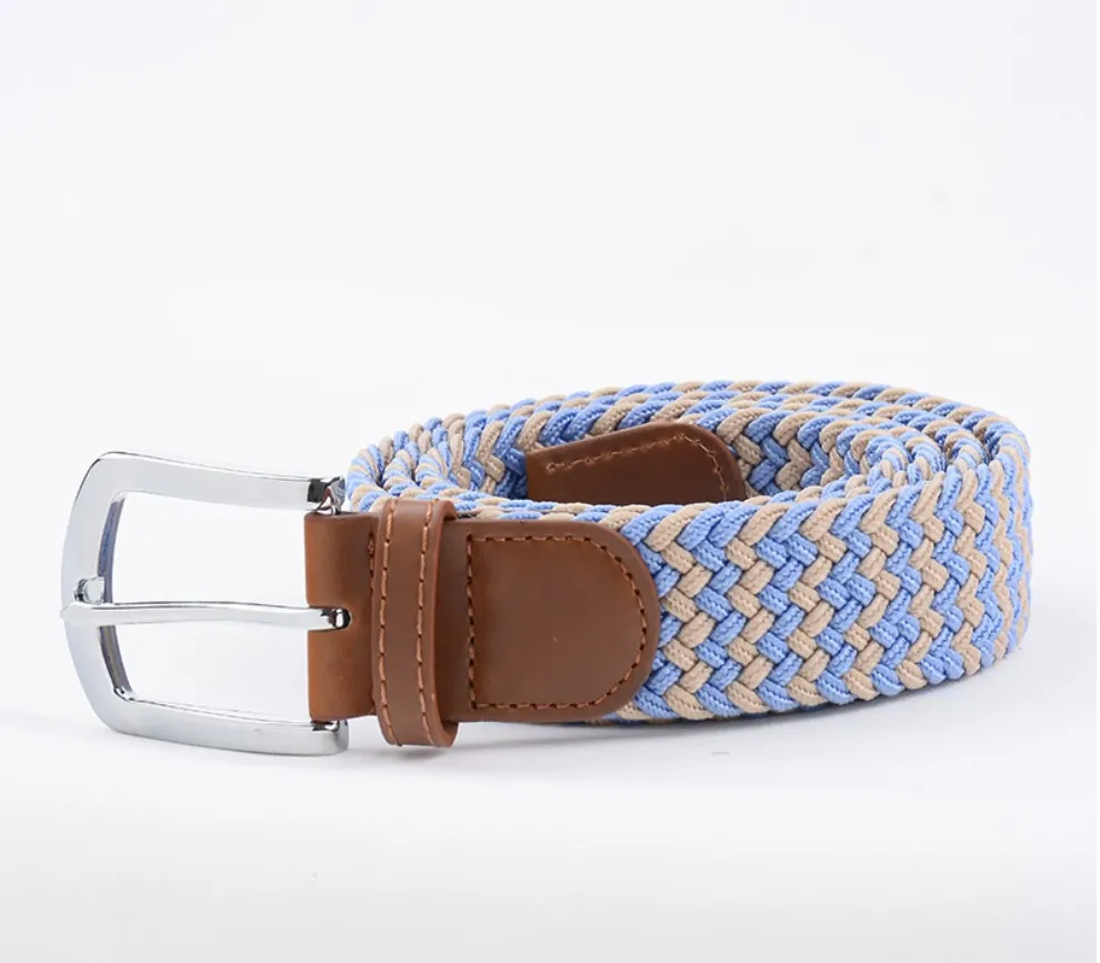 Two color woven belts comfortable golf 
