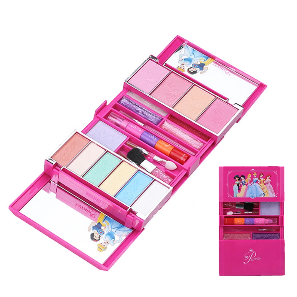

Disney Frozen birthday gift Safety Non-toxic Lipstick Set Cosmetic Makeup girls toys Performance Makeup Box Toy kids makeup