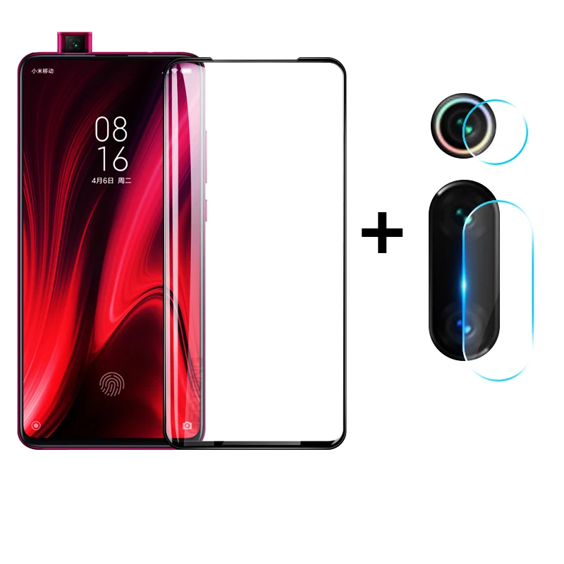 2 в 1 Защитное стекло для Xiaomi mi 9T K20 Pro защита для экрана камеры Защитная пленка для объектива закаленное стекло на красном mi Red mi K20 Pro - Цвет: 2 in 1