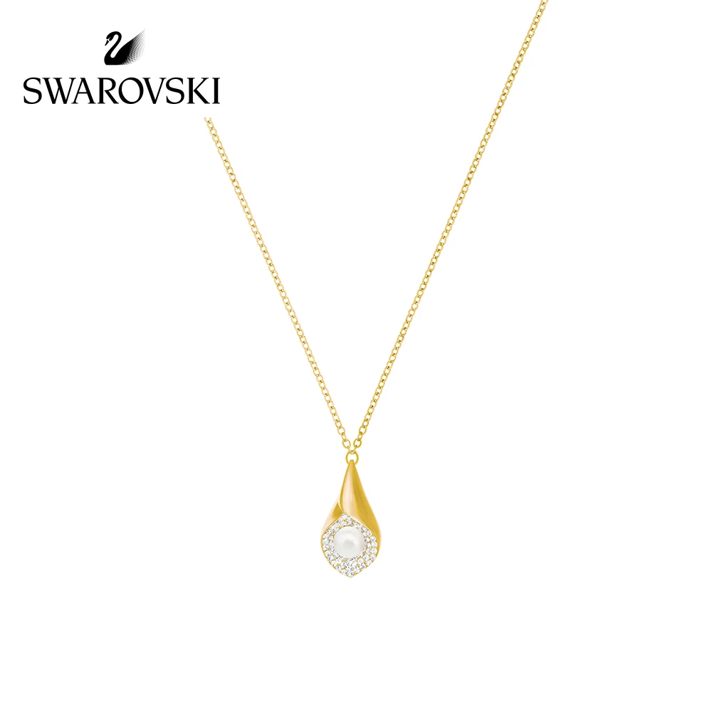 

Genuine Swarovski Modest Romantic Calla lily Pendant Necklaces Womens Necklaces Fine Jewelry Crystal Necklace5432371