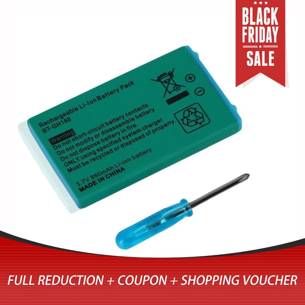 

3.7V 850mAh Rechargeable Replacement Li-ion Battery for Nintendo for Game Boy Advance SP Systems & Screwdriver For GBA SP