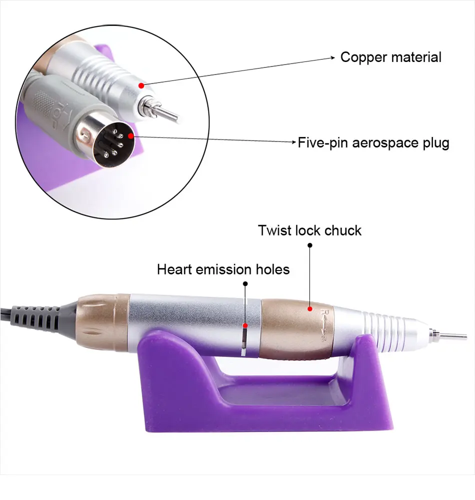 Professional Manicure Machine Apparatus Set Pedicure Electric Nail Drill Bits Ceramic Cutter Nail File Polisher Tool