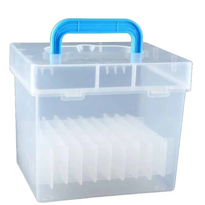 Chris.W Clear 80 Slot Plastic Carrying Marker Case Holder Storage Organizer  Box for Paint Sketch Markers-Fits for Markers Pen from 15mm to 18mm