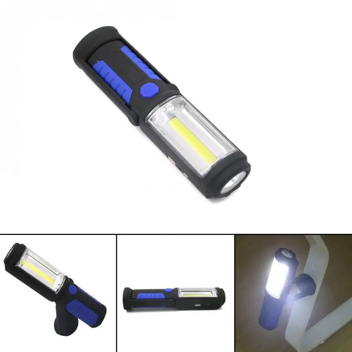 Наружная перезаряжаемая USB лампа COB светодиодный светильник-вспышка рабочий Магнитный светильник-подставка с крюком, походный фонарь, светильник-вспышка CLH@ 8