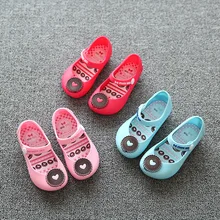 Обувь для детей детские сандалии мини модные сандалии для девочек Однотонные сапоги для дождливой погоды, Детская летняя печенье детские сандалии на резиновой подошве 24-29