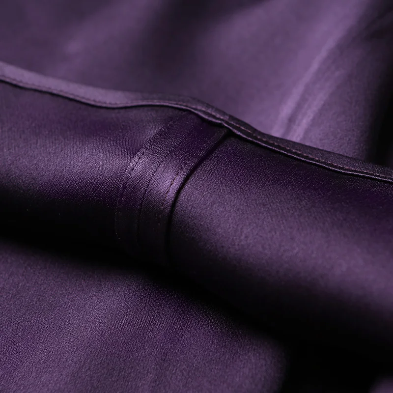 Женское длинное шелковое платье VOA фиолетовое облегающее без рукавов размера