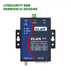 Последовательный RS232/485 до 2G/3g/4G конвертер TD-LTE/fdd-lte/WCDMA/TD-SCDMA/конвертер gsm Modbus TCP к RTU ZLAN8305 Ethernet к роутеру