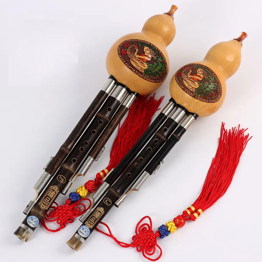 Китайский Флейта Хулуси Этническая Тыква flauta Bamboo Выхлопные трубы для автомобиля кукурбит Профессиональный Ветер Музыкальные инструменты C/BB начинающих народная музыка
