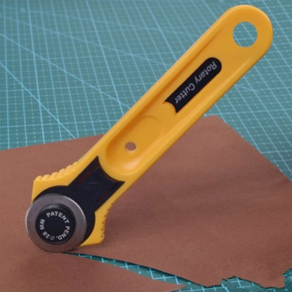 

28cm Cloth Rotary Cutter DIY Sewing Tool Fabric Cutter Leather Craft Round Cut Rotary Patchwork Roller Wheel Sewing Accessories